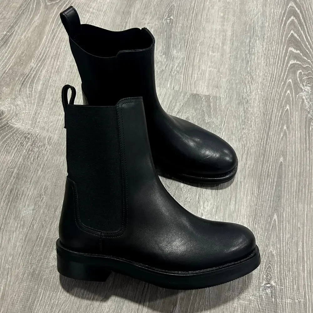 Jenni Kayne Leather Alden Black Boot NEW Size 37